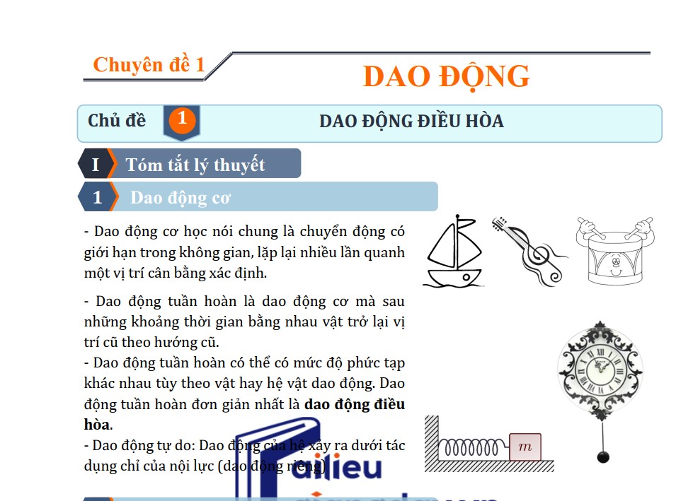 Dạy thêm vật lí 11 ba bộ sách NCT 2025 Chuyên đề 1 - DAO ĐỘNG - GV - 169 trang